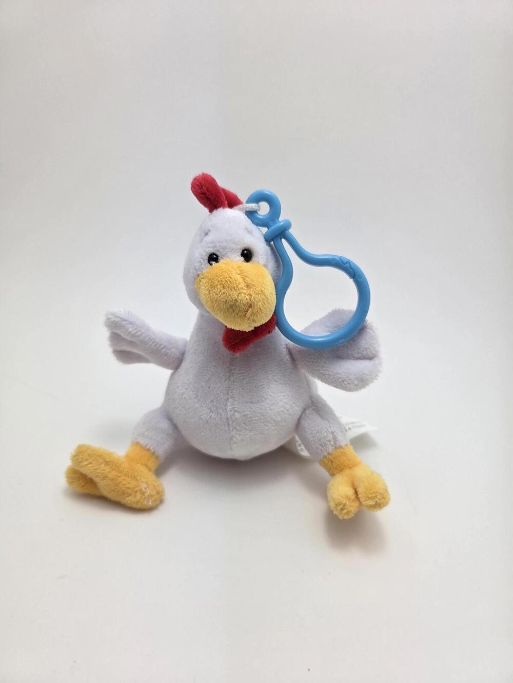 Adorable Vintage Webkinz Chicken Kinz Klip Keychain with No Tag, Ganz (4 inch)